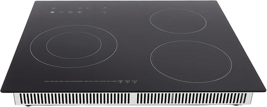 110V 3 Burner Electric Ceramic Stove, 9-Speed Electric Ceramic Stove with LED Screen and Long Power Cord, Adjustable Time and Temperature, Table Can be Embedded, Used for Kitchen, Office