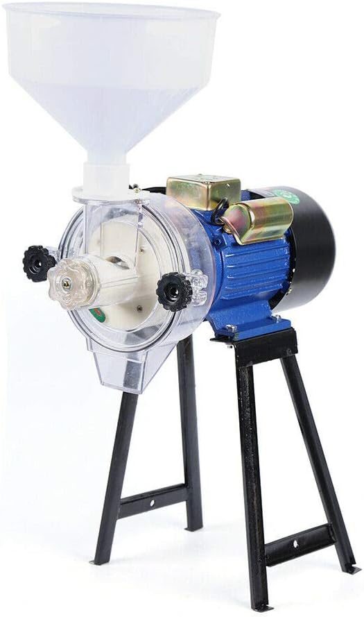 2200W Electric Grain Mill Grinder with Funnel - 120 lbs/h Wet Cereal Grinder - Rice, Corn, Coffee, Wheat, Feed, Flour Mill - Pellet Maker