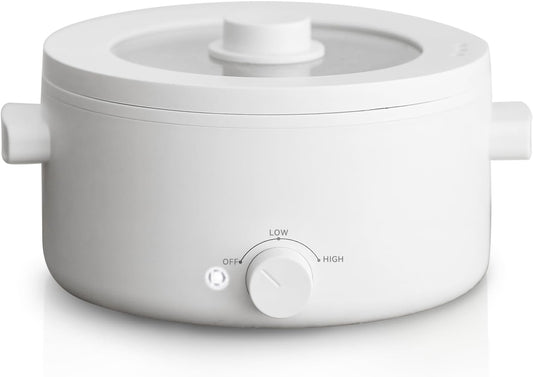 olayks. Hot Pot Electric,2L Ceramic Glaze Non-Stick Pan, Portable Hot Pot with Dual Power Adjustment, Electric Cooker for Egg, Ramen, Oatmeal,Soup Quick Heating and Overheat Protection