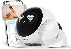 Orison Smart Mobile Pet Camera Robot, 1080P HD Indoor Pet Camera for Home, Auto Patrol & Auto Recharge, Night Vision, Two-Way Audio, App Control, Local Storage