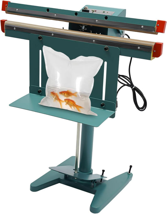24" Foot Pedal Impulse Sealer, Foot Pedal Constant Heat Sealer, Foot Pedal Impulse Sealer Heat Seal Machine Plastic Bag Sealing, 13.78-39.37in Sealing Length, 0.31in Sealing Width