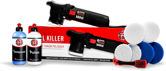 Adam's Polishes Swirl Killer 12mm Car Buffer Polisher Kit, Orbital Polishing Paint Correcting Tool, Car Scratch Remover, Correcting Polish, Use Post Car Wash Clay Bar & Pre Wax or Ceramic Coatin