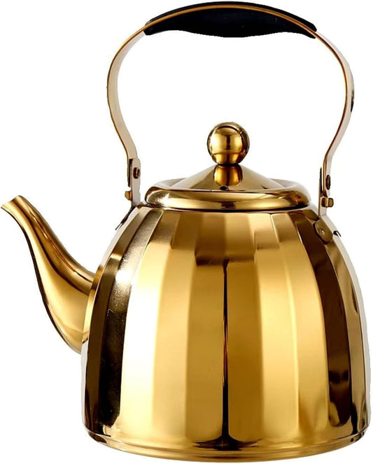 Tea Kettle with Infuser, Teapot for Stovetop Stainless Steel Tea Pot for Induction Gas Electric Halogen Stoves(2L)