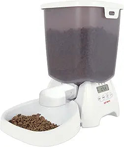 Cat Mate C3000 Automatic 3 Meal Pet Feeder with Digital Timer (347) - for Cats and Small Dogs, Suitable for Dry Pet Food, 6.61 lb Hopper, White