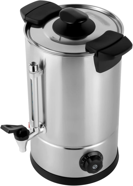 WINNIESHOP Coffee Pot Commercial Hot Water Dispenser Electric Coffee Maker Urn with Removable Filter,2.11Gal Industrial Coffee Make Stainless Steel for Coffee, Tea, Beverage (Silver, 2.11Gal)