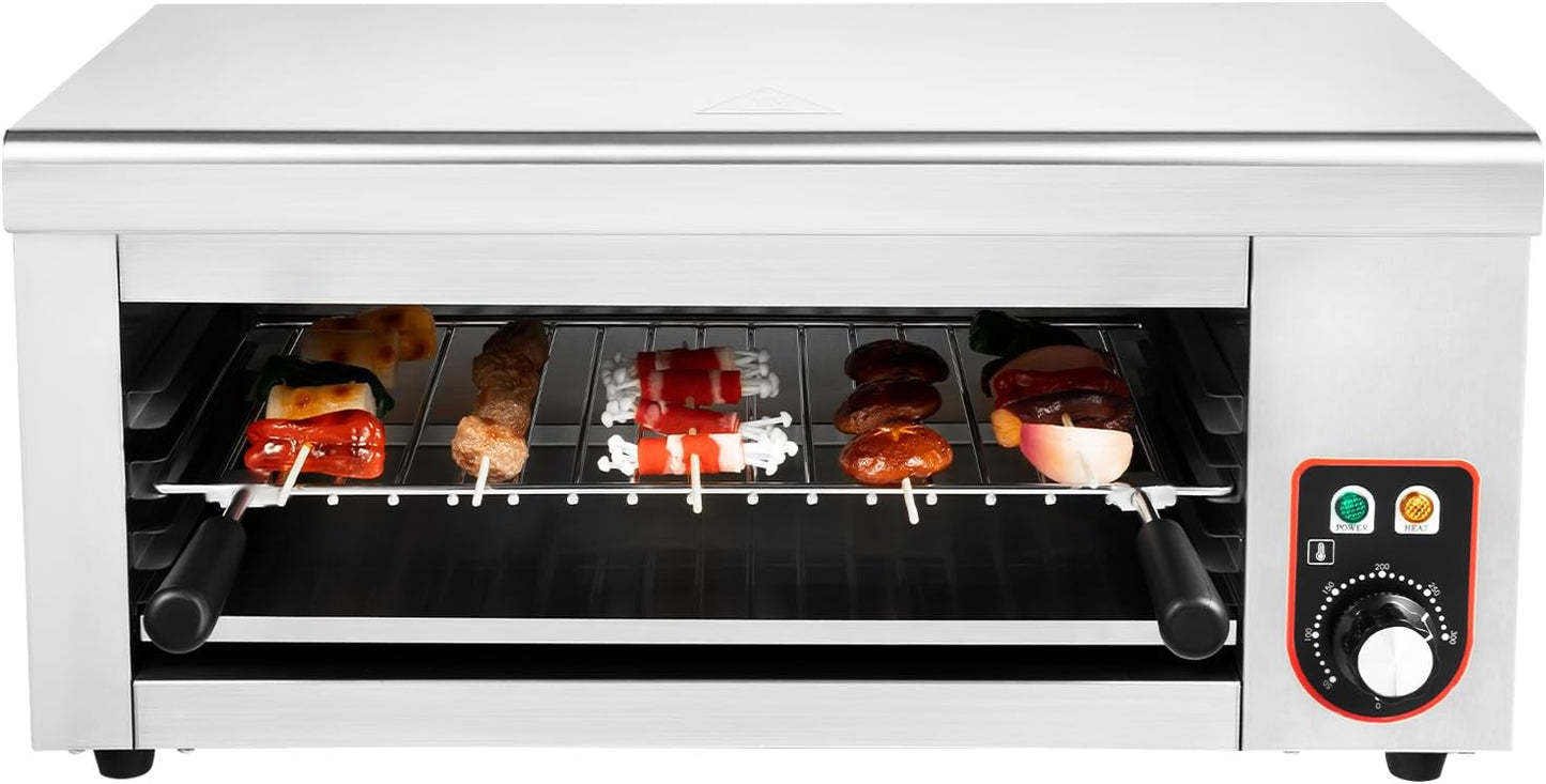 2000W Cheese Melter, Salamander Broiler, Electric Steak Broiler, Cheese Melting, Toast Sandwiches