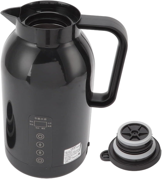 12-24V 1300ML Car Electric Kettle, Portable Hot Water Bottle Stainless Steel Cigarette Lighter for Travel for Coffee Tea