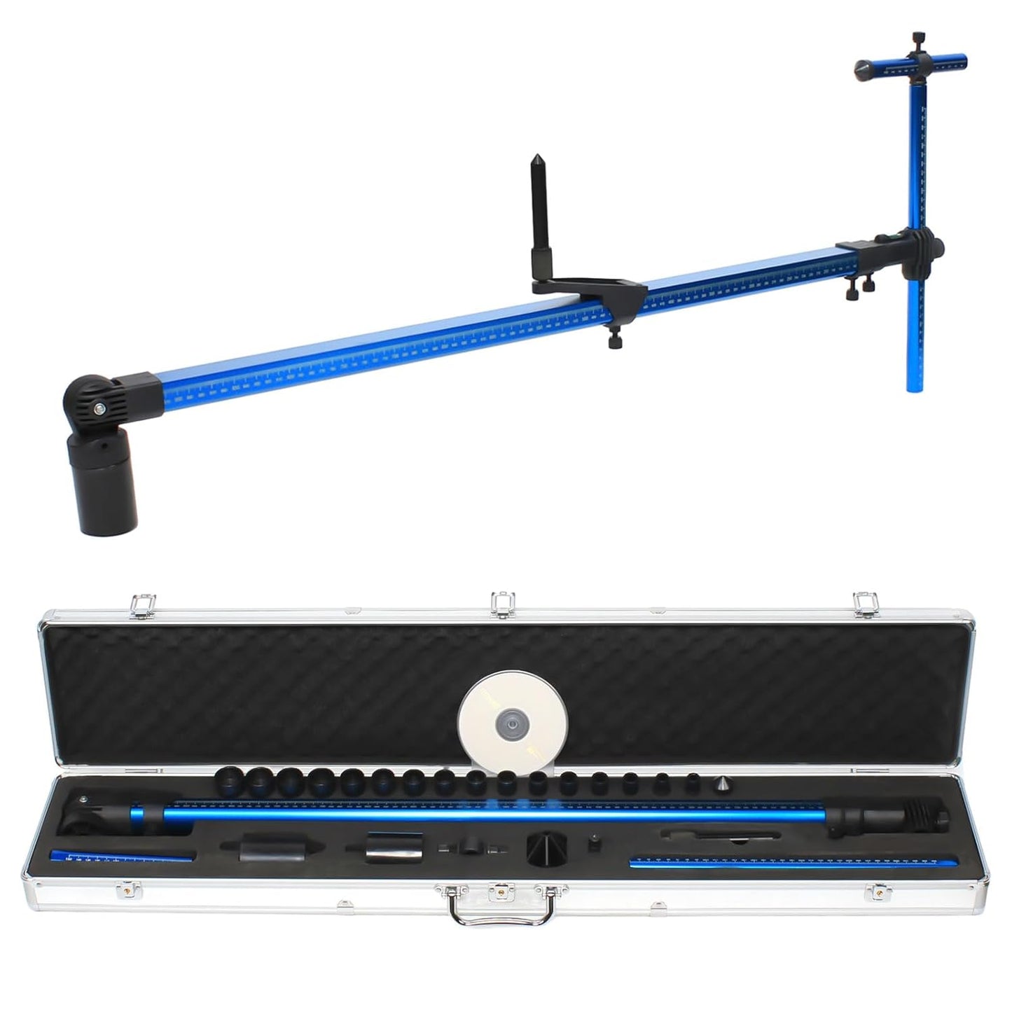 2D Measuring System Tram Gauge, High-Precision 2D Measuring Ruler,Universal Auto Body Frame Measuring Machine,Professional Car Auto Body Repair Tool for Tram Gauge Auto Body Frame Repair Tram Gauge