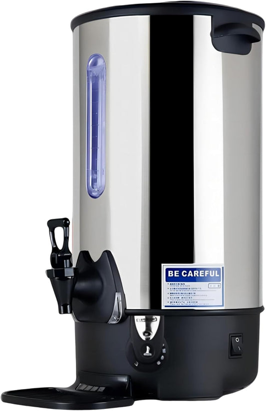 Electric Hot Coffee Kettle Warmer Stainless Steel Hot Coffee Dispenser Hot Coffee Boiler And Warmer with Independent Filter Quick-Temp or Boil for Tea Coffee 1300W 9.7 Liter Capacity