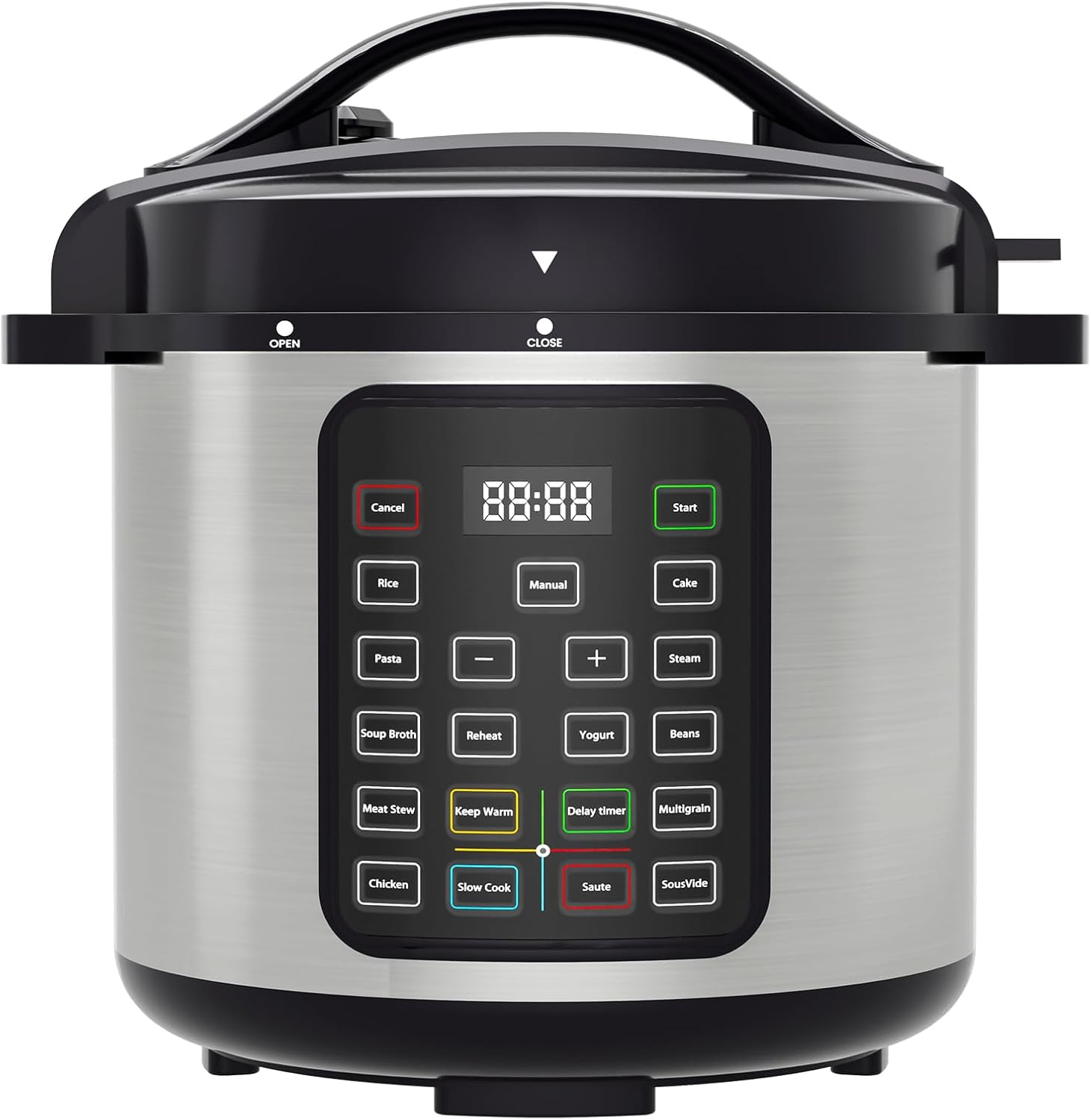 16-in-1 Electric Pressure Cooker, 8QT Multi Electric Cookers, Slow Cooker, Rice Cooker, Steamer, Sauté, Yogurt Maker, Warmer & Sterilizer, Stainless Steel