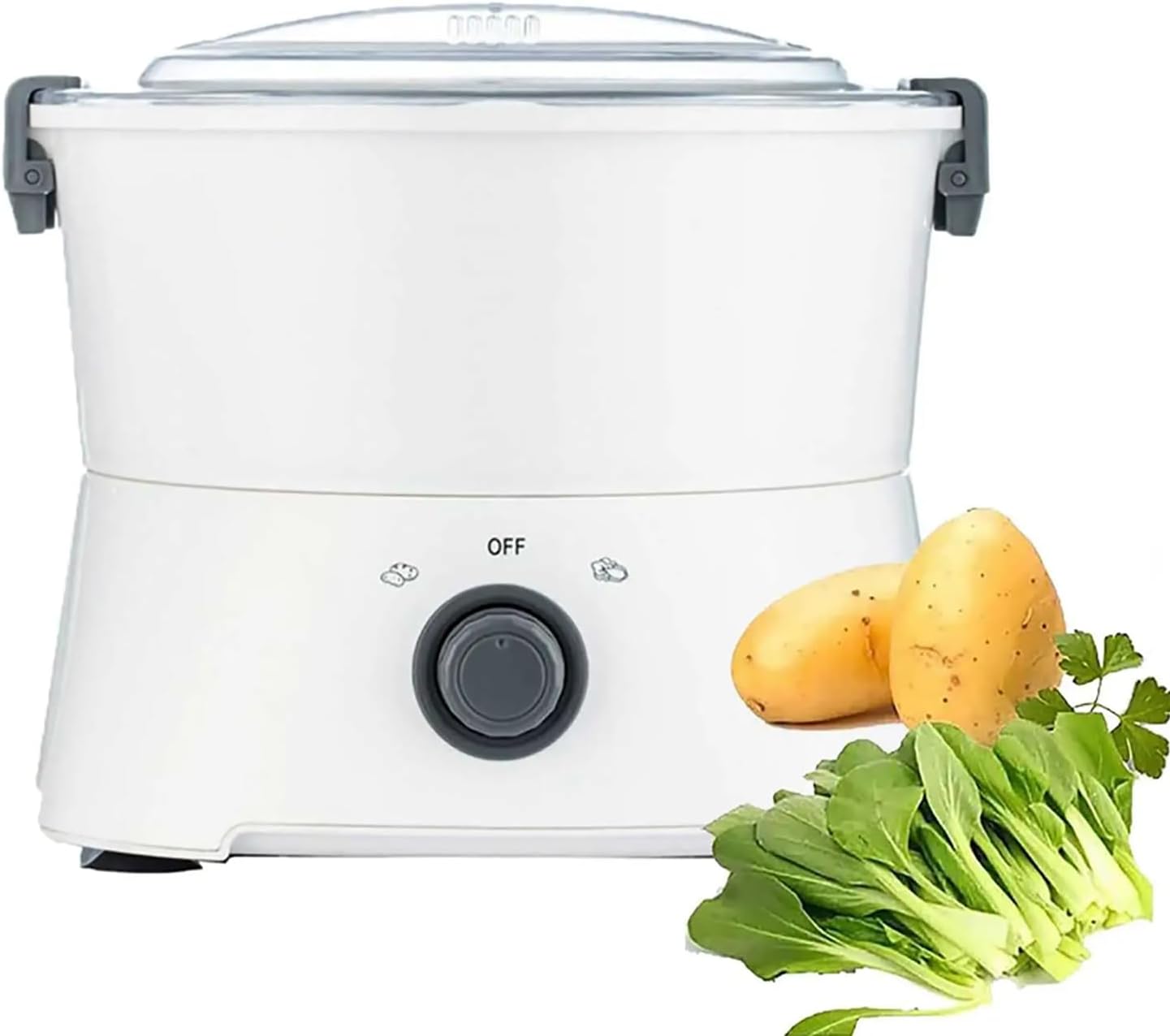 Electric Potato Peeler, Automatic Peeling Machine, One-Button Drive Safe and Efficient, Vegetable Dryer Salad Dehydrator, for Commercial and Home Peel Potatoes/Pears/Apple