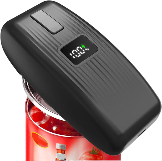 Electric Can Opener \u2013 USB Rechargeable with LED Display, Smooth Edge & Auto Stop, One-Touch Hands-Free Automatic Can Opener for Seniors & Arthritis, Works on All Can Types, Food-Safe Kitchen Gadgets