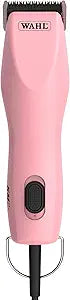 Wahl Pro Animal KM2+ Corded Clipper - Pet Clippers for Cats, Dogs & Horses - Premium Grooming Tools - 2 Speeds & 14-Foot Cord - Pink