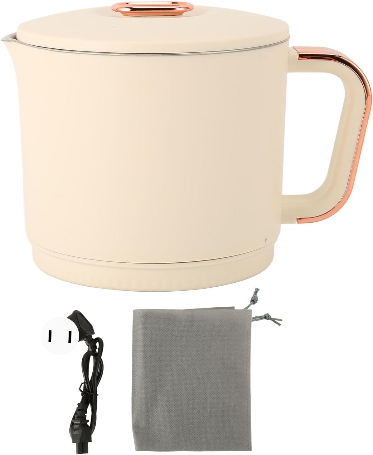 Portable Travel Electric Kettle, Fast Boiling Cordless Water Warmer for Coffee, Tea, 800ML Detachable Hot Water Kettle (US Plug 110V)