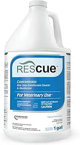 REScue One-Step Disinfectant Cleaner & Deodorizer â€“ For Veterinary Use, Animal Shelters, Pet Foster Homes, Kennels, Litter Box, Concentrate â€“ 1 Gallon