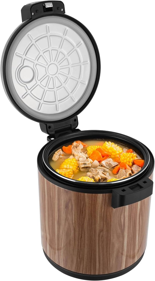 6.08 Gal Commercial Rice Warmer, Electric Non-Stick Pot Soup Warmers with Adjustable Temperature & Spoon, Sushi Rice Warmer for 40-50 People Restaurant Party Family (Not Rice Cooker)