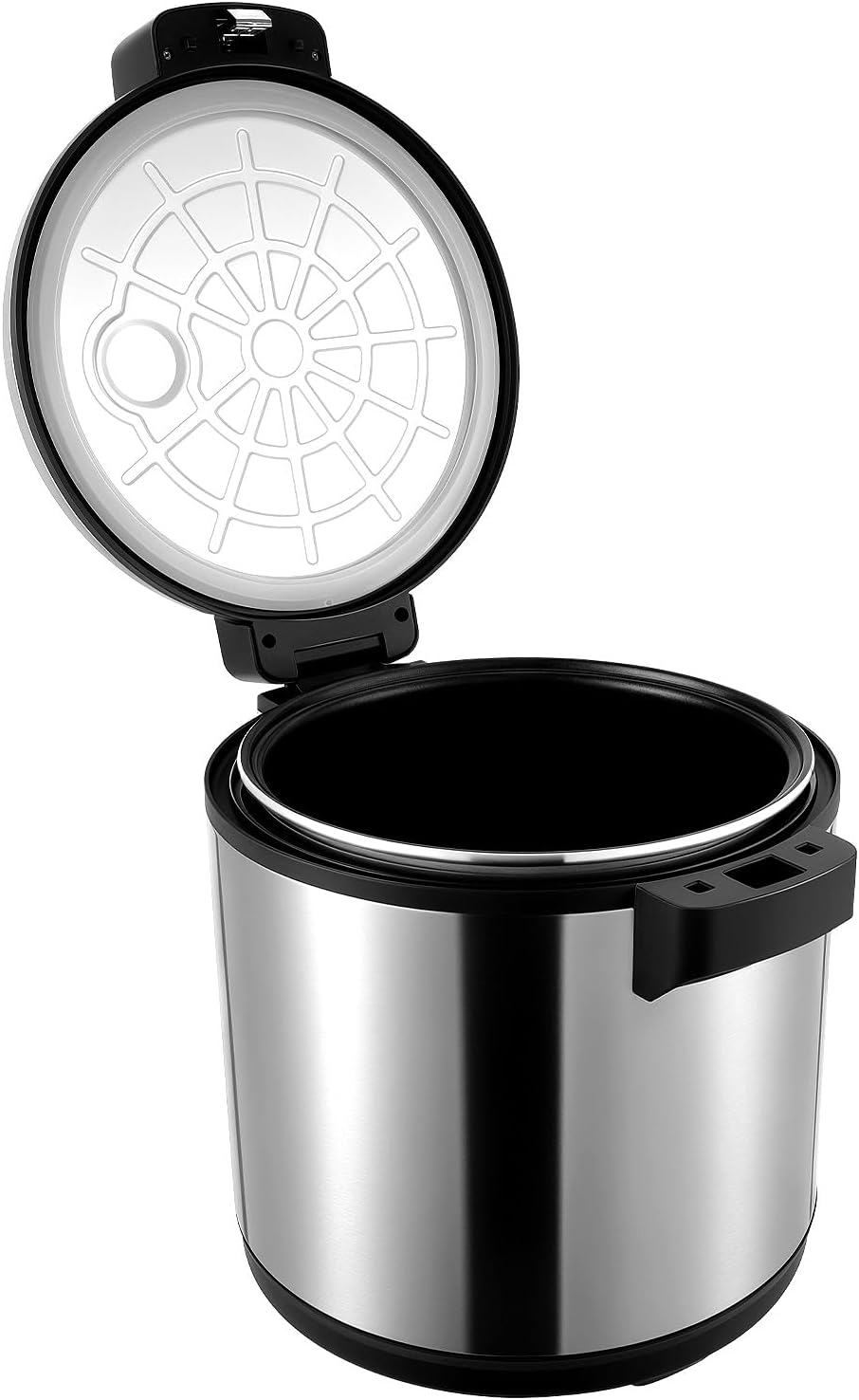 19L/20QT Commercial Rice Warmer with 2 Temperature Settings & Locking Lid - Stainless Steel Electric Food Warmer for Restaurant Buffet, Catering, Party 110V