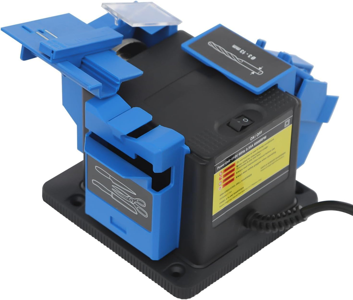 96W 110V Electric Knife Sharpeners, 1350RPM Multifunctional Drill Bit Sharpener Electric Sharpening Machine,adjustable angle 15°-50° Household Cutter Scissor Sharpener Tabletop Knife Sharpener