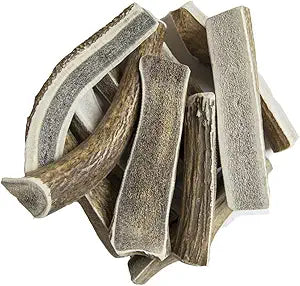 Split Elk Antlers for Dogs - 4-10 Inch Long Dog Chews (1LB Bag) Naturally Shed Antler Bone for Large Breed Aggressive Chewers - Made in USA No Chemicals (1 Pound - 5-6 Pieces, Sizes May Vary)