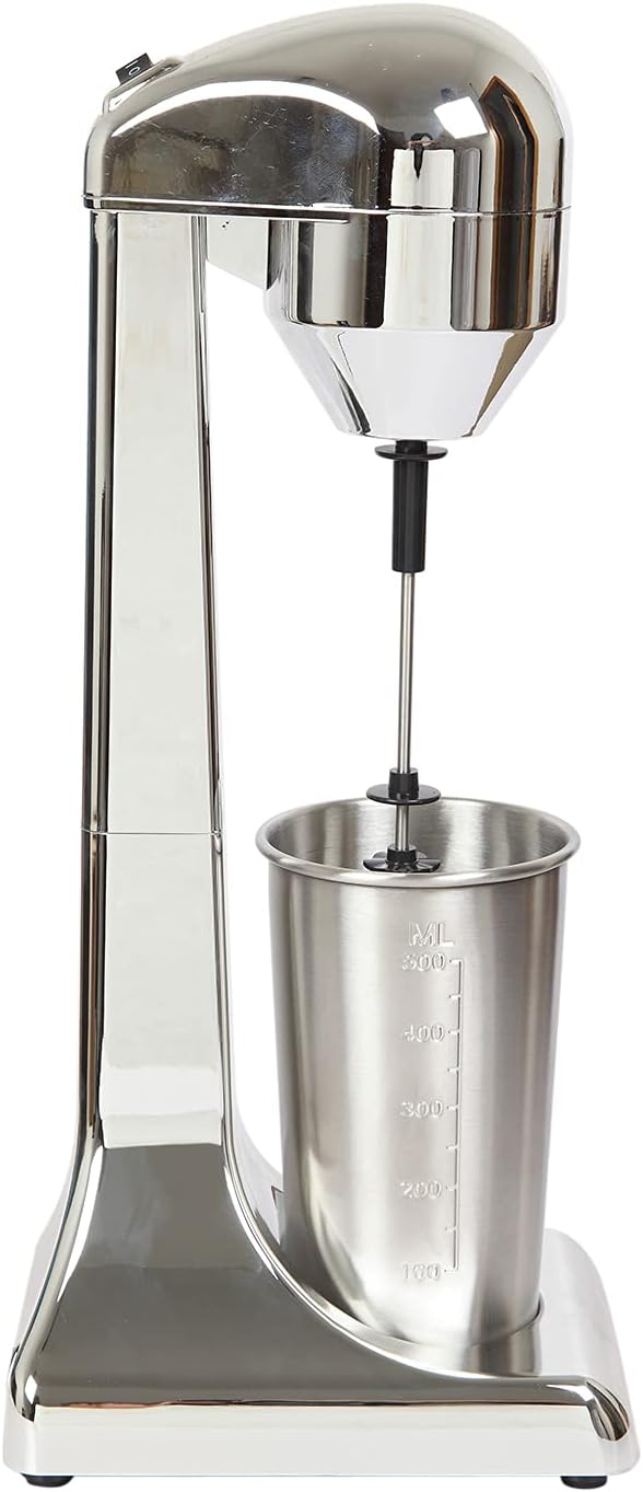 Electric Milkshake Maker Machine, Stainless Steel Milk Shake Blender Maker, Commercial Juice Fruit Ice Single Head Mixer with Cup 500 ml/28.16oz (23000rpm)