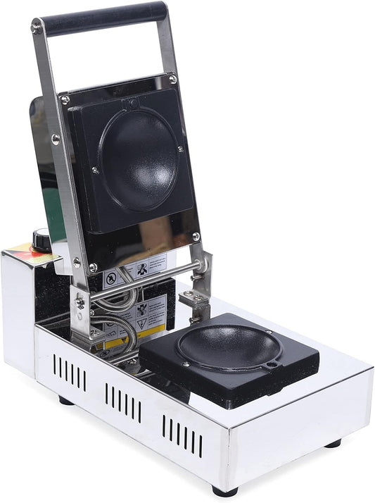 Mini Waffle Maker 1000W Electric Double-sided Heating Waffle Panini Press Machine Stainless Steel Uniform Heating Waffle Bowl Maker Ice Cream Waffle Makers Panini Press Machine Maker