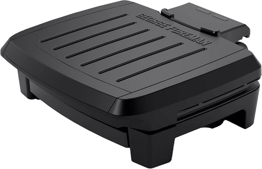 George Foreman® Fully Submersible™ Grill, NEW Dishwasher Safe, Wash the Entire Grill, Easy-to-Clean Nonstick, Black\/Grey