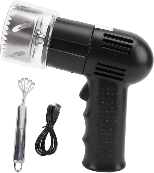 AUNMAS Automatic Coconut Puncher, 2000mah Rechargeable USB Electric Coconut Opener 304 Stainless Steel Automatic Coconut Opening Tool For Home Commercial Use (Black)