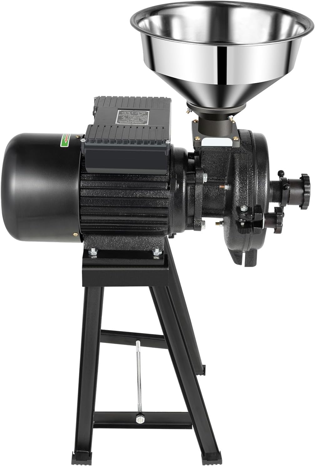 110V 1500W Electric Grain Mill Grinder 1400r/m Commercial Corn Mill with Funnel Dry Heavy Duty Mill Electric Grain Grinding Machine Feed Mill Flour Mill for Home & Industrial Use