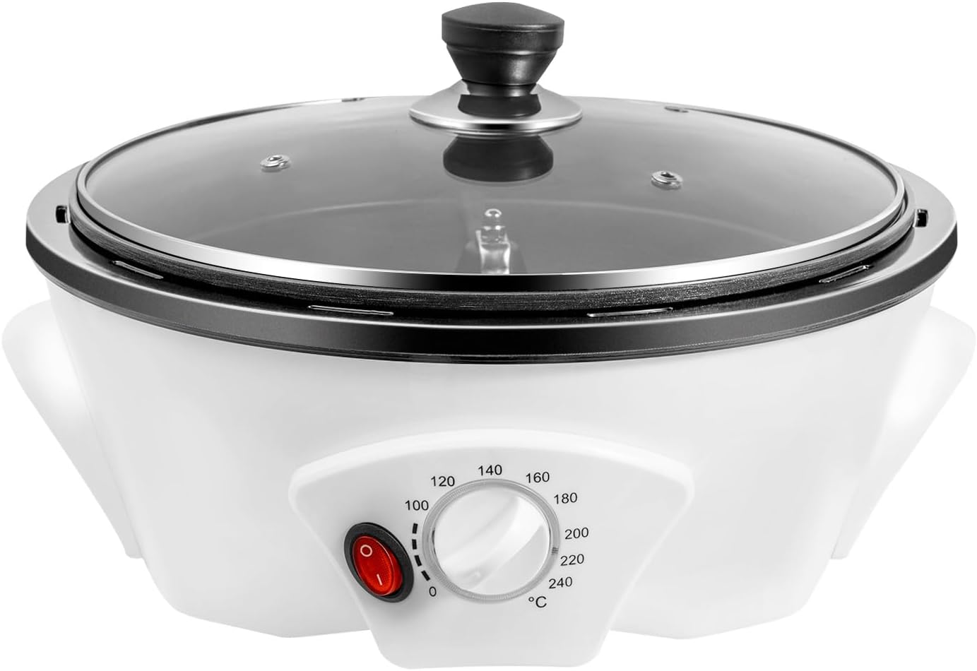 800W Electric Coffee Roaster Machine Upgrade Household Coffee Bean Roasting Baking Machine 500g Capacity Roasted Pecans Machine with Timer 0-240℃ Temperature Adjust for Home Use