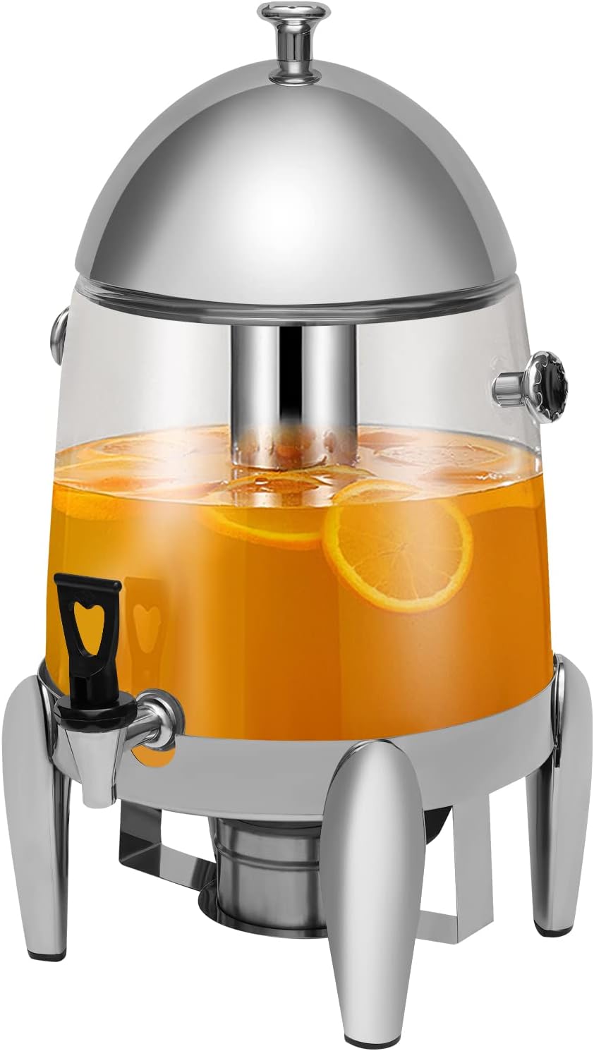 Beverage Dispenser Electric, Hot&Cold Drink Dispenser 12L/3.2Gal Warmer Electric Coffee Tea Chocolate Machine Chafer Commercial Countertop Drink Display Adjustable Temp 95-185°F (Clear Dispenser)