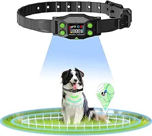 GPS Wireless Dog Fence, Rechargeable Electric Dog Collar with 3 Training Modes, Radius 25-999 Yards, IPX7 Waterproof Invisible Pet Containment System for Medium & Large Dog, Outdoor Use