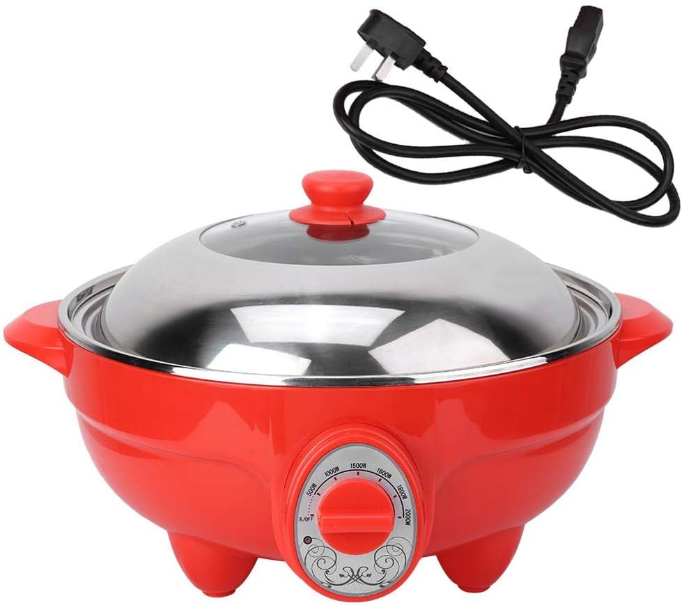 6L Multifunction Electric Pan Hot Pot BBQ Frying Kitchen Cook Grill 220V for Home Festival Party Dinner
