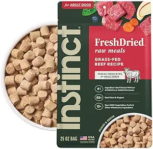 Instinct FreshDried Bites, Natural Freeze-Dried Dog Food, Grain Free - Real Beef, 25 oz. Bag