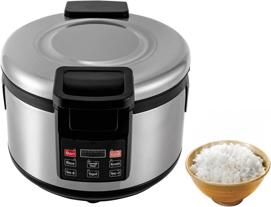 20Qt Commercial Rice Warmer, 110W Big Rice Warmer with Non-stick Inner Pot, 104-176℉ Adjustable Temperature Portable Rice & Food Warming Bowl for Restaurant, Hotel(NOT Cooker)