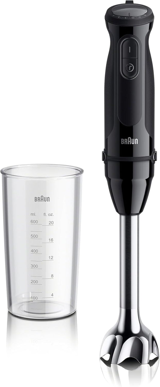 Braun MQ50001M Vario Hand Blender \u2013 21-Speed Handheld Immersion Blender with PowerBell VPlus, TurboBoost & EasyClick Systems, Stainless Steel Blades, SplashControl, 500W, Hand Blenders for Smoothies