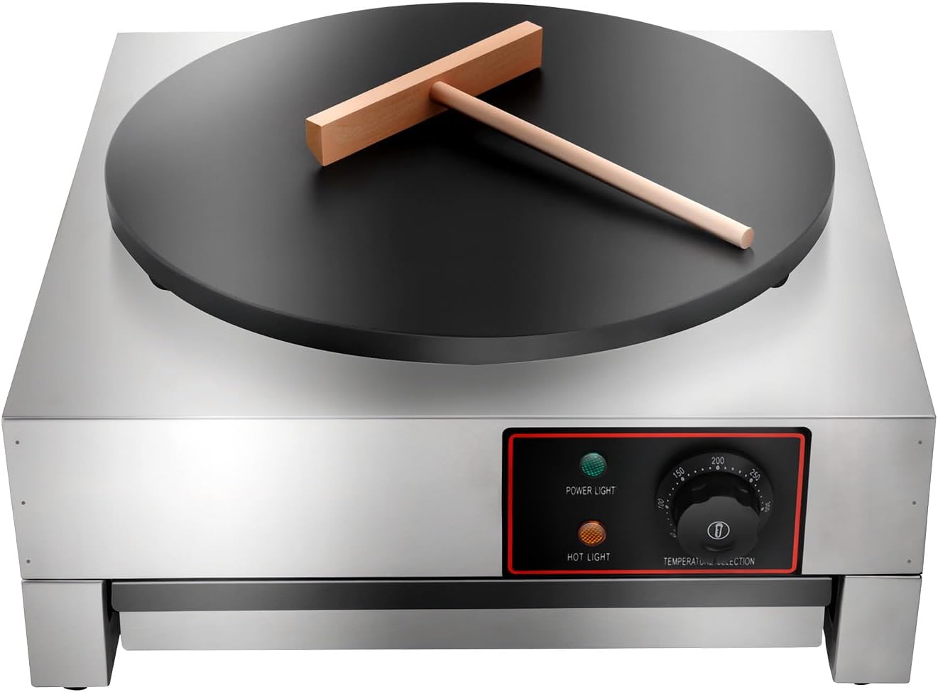 16 Inch 1700W Commercial Electric Crepe Maker Pancake Maker, Stainless Steel Non-stick Pan Griddle Machine, Adjustable 50-300℃ Mini Pancake Makers, for Kitchen, Snack Stall, Dessert Shop