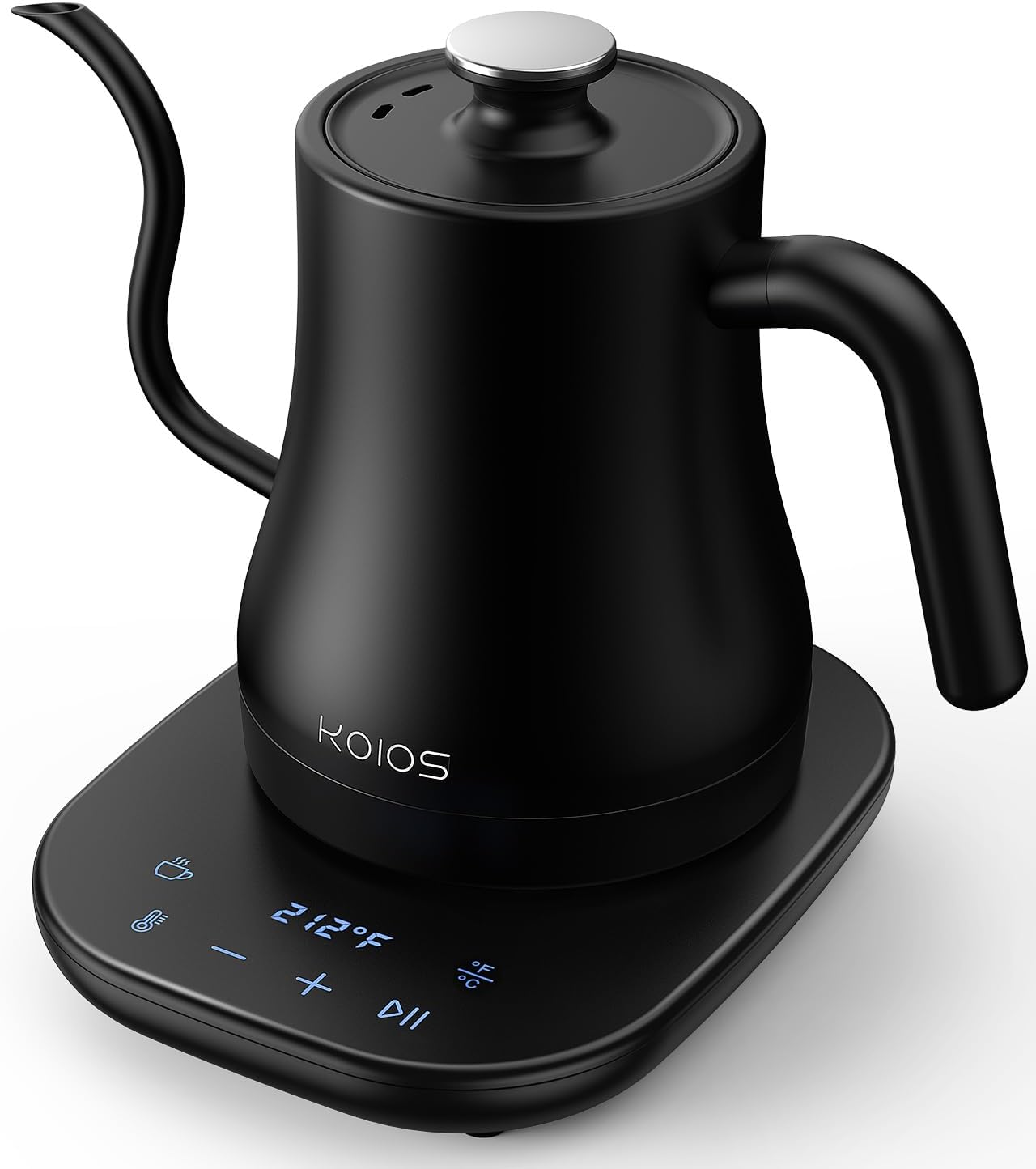 Gooseneck Electric Kettle with Temperature Control, 27oz\/0.8L Fast Heat Electric Kettle for Pour Over Coffee\/Tea, Auto Shut Off & Boil-Dry Protection, 4hrs Keep Warm, Stainless Steel Inner,Matte Black