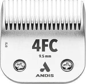 Andis 72620 CeramicEdge Carbon-Infused Steel Pet Clipper Blade, Size-4FC, 3/8-Inch Cut Length, Stainless Steel