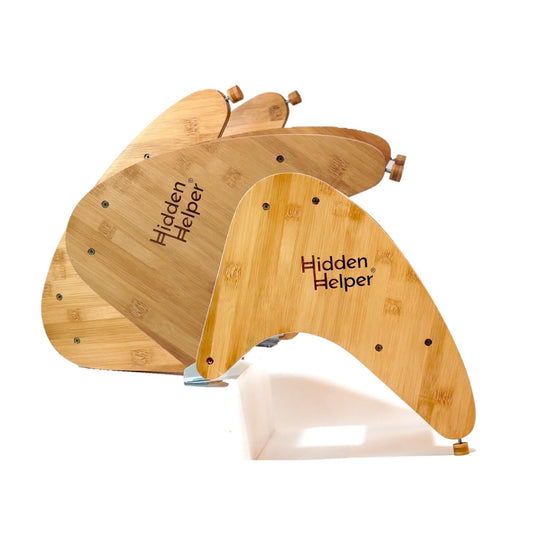 Hidden Helper Montessori Step Stool for Toddlers, Foldable Toddler Two Step Stool for Bathroom Sink & Kitchen Helper, Wooden Folding Stool for Kids Ages 2-5