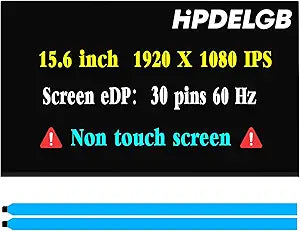 Replacement for Dell Latitude 5515 5518 5500 5501 5510 5540 P127F P127F001 FHD 1920X1080 60HZ 30Pin LCD LED Display Screen (Non-Touch Screen)