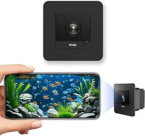 Fish Tank Camera, 2K HD for Aquarium & Reptile Terrarium, 140Â° Wide-Angle with Anti-Glare, Night Vision, WiFi Pet Camera with AI Motion Detection, 2-Way Audio, 24/7 Cloud/SD Recording