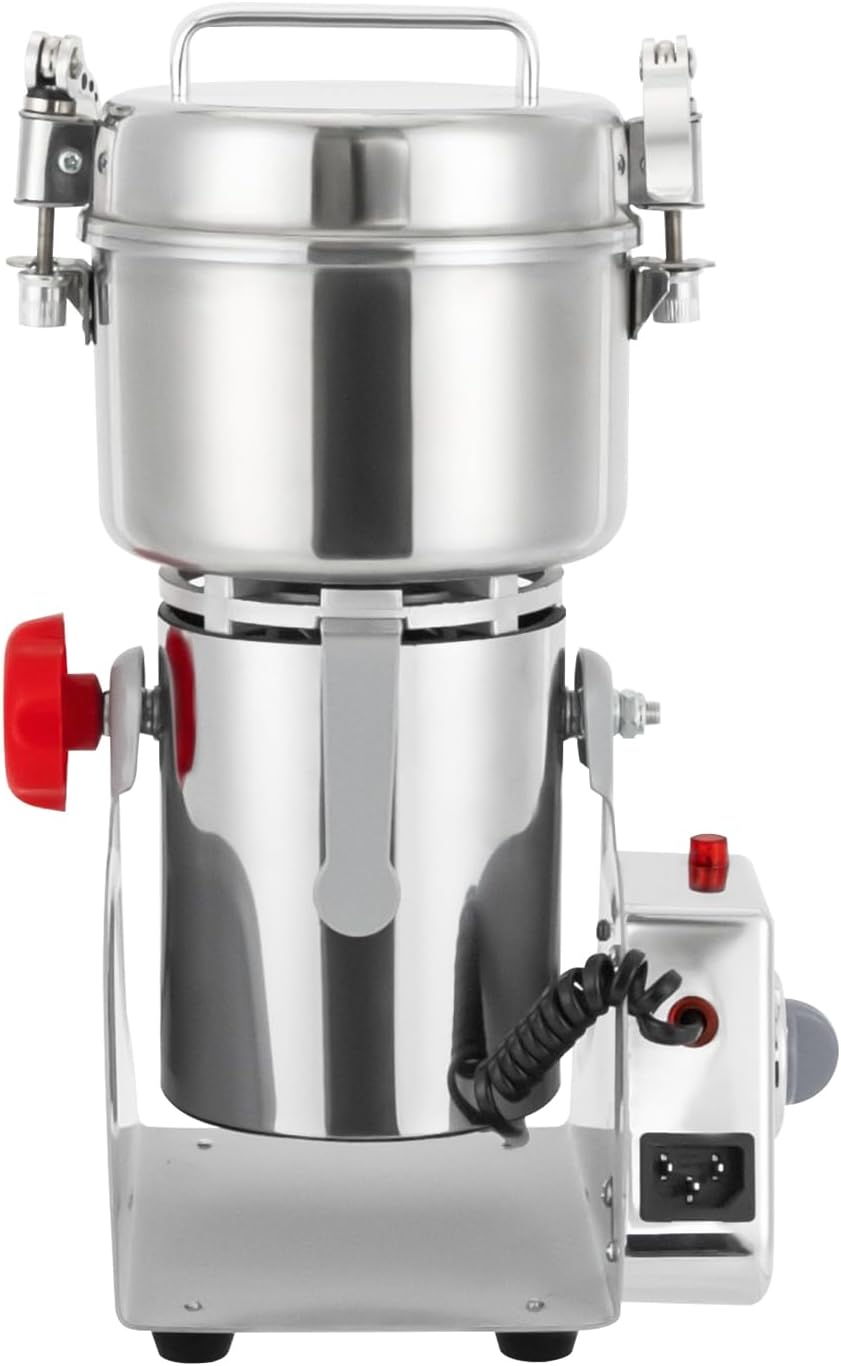 1000g/2.2 lbs Electric Grain Mill Grinder, 3600W Electric Grain Grinding Machine with Pouring Handle and Snap-on Lid, 30000 rpm High Speed Multi-function Grain Grinder for Herb Spice Cereals