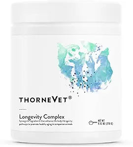 ThorneVet Longevity Supplement for Dogs & Cats - Powder Formula to Support Healthy Aging, Inflammation Balance, and Cellular Vitality â€“ 90 Scoops