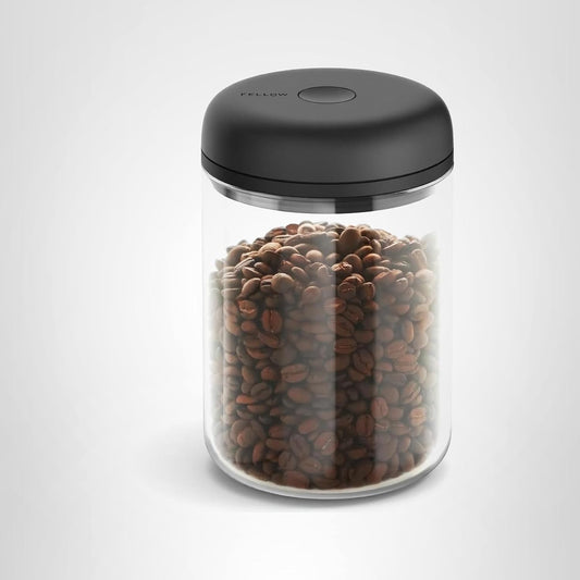 Fellow Atmos Electric Vacuum Canister & Storage Container - Airtight Coffee & Food Storage Containers - Coffee Containers - (Clear Glass, 1.2 Liter)