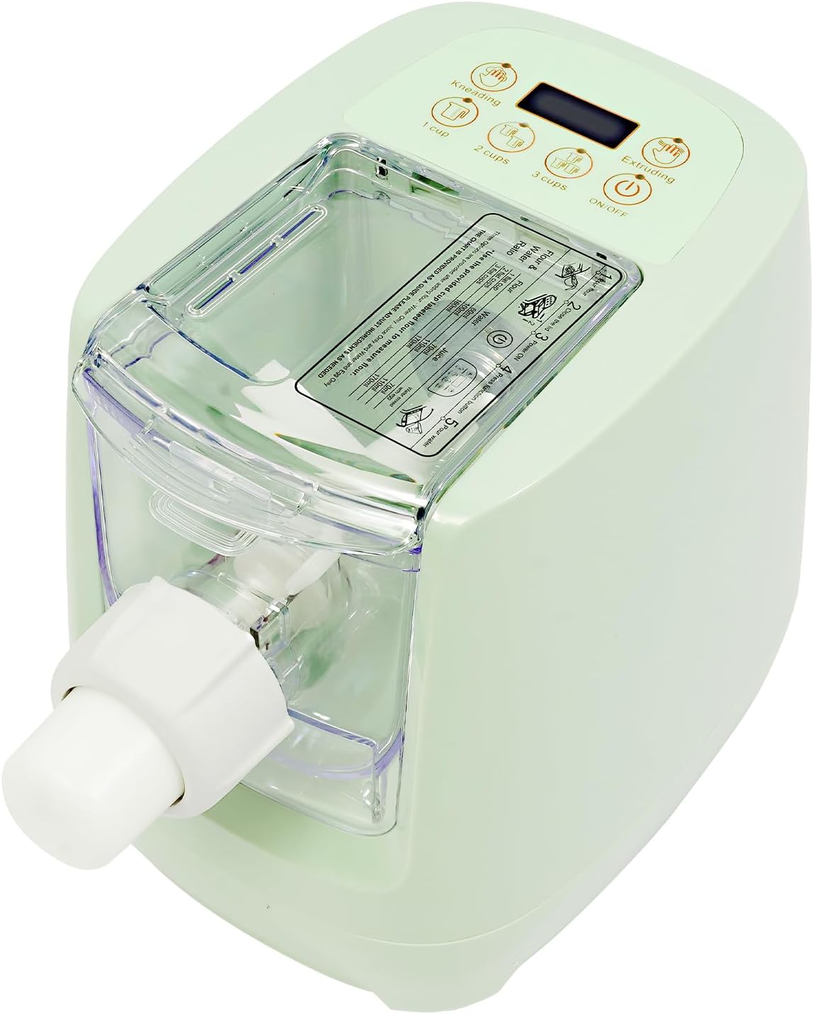 110V Electric Pasta Maker Machine with 13 Mold,Automatic Noodles Maker with LED Touch Screen for Spaghetti, Fettuccini,Lasagna or Dumpling Skin,Green