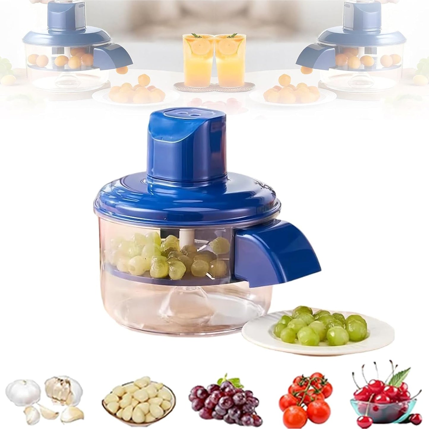Electric Grape Peeling Machine, 2026 New Automatic Small Fruit Garlic Peeler Machine, Grape Peeling Machine Fruit Skin, Portable Rechargeable Kitchen Aid Peeler for Garlic, Tomato, Cherry (A*1PCS)