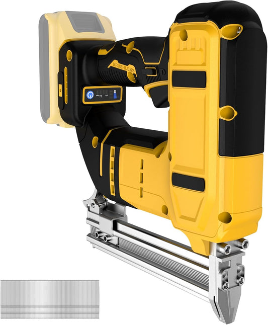 18 Gauge Cordless Brad Nailer for Dewalt 20V MAX Battery, Battery Powered Nail Gun with 1000 Nails, Lightweight Electric Nail Gun for Woodworking, DIY, Framing & Home Improvement (No Battery)