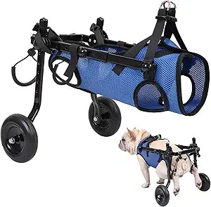 Small Dog Wheelchair for Back Legs - Adjustable Mobility Aid for Disabled Pets, Leg Brace and Hip Support