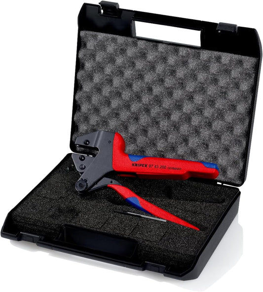 Knipex 97 43 200 Crimp System Pliers in a plastic case