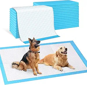 Pee Pads for Dogs & Cats, Extra Large 36"X51", 40 Count, Blue, Polymer, Polyethylene (PE), Fluff Pulp, 6 Layers, Disposable Pet Training Pads